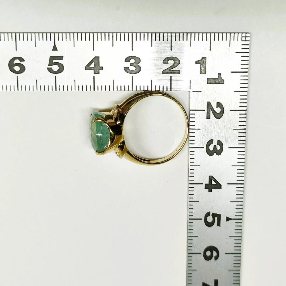 Jewelry Ring PariabaTourmaline 6.834ct Yellow Gold 439088 - Picture 7 of 9